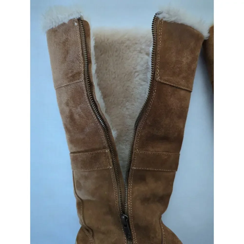 BEARPAW Brown Suede Side Zip 14